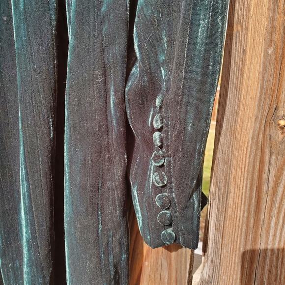 Emerald green velvet dress - Picture 6 of 7